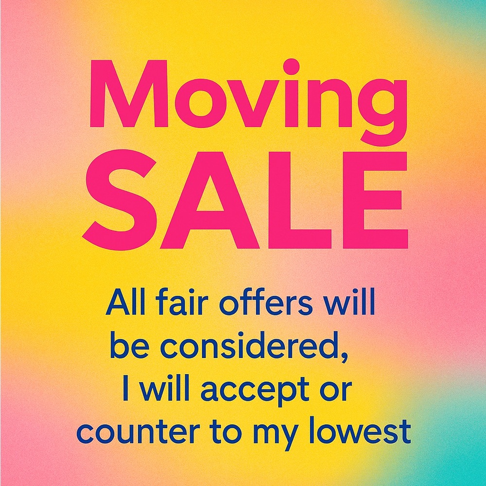 Moving Sale! Luxury items